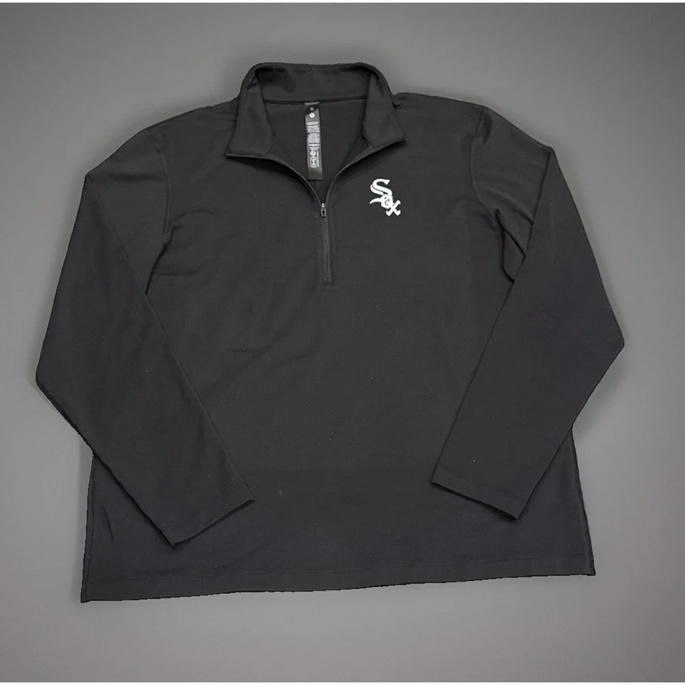 Lululemon Chicago White Sox Soft Jersey Half Zip Black Men's XL Gym Performance